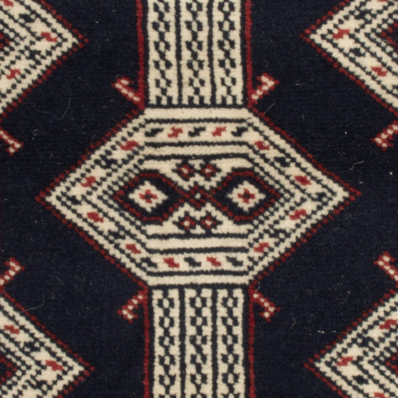 Alfombra Turkaman - 87 x 64 cm - azul oscuro