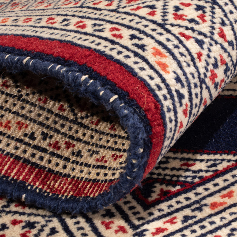 Alfombra Turkaman - 87 x 64 cm - azul oscuro