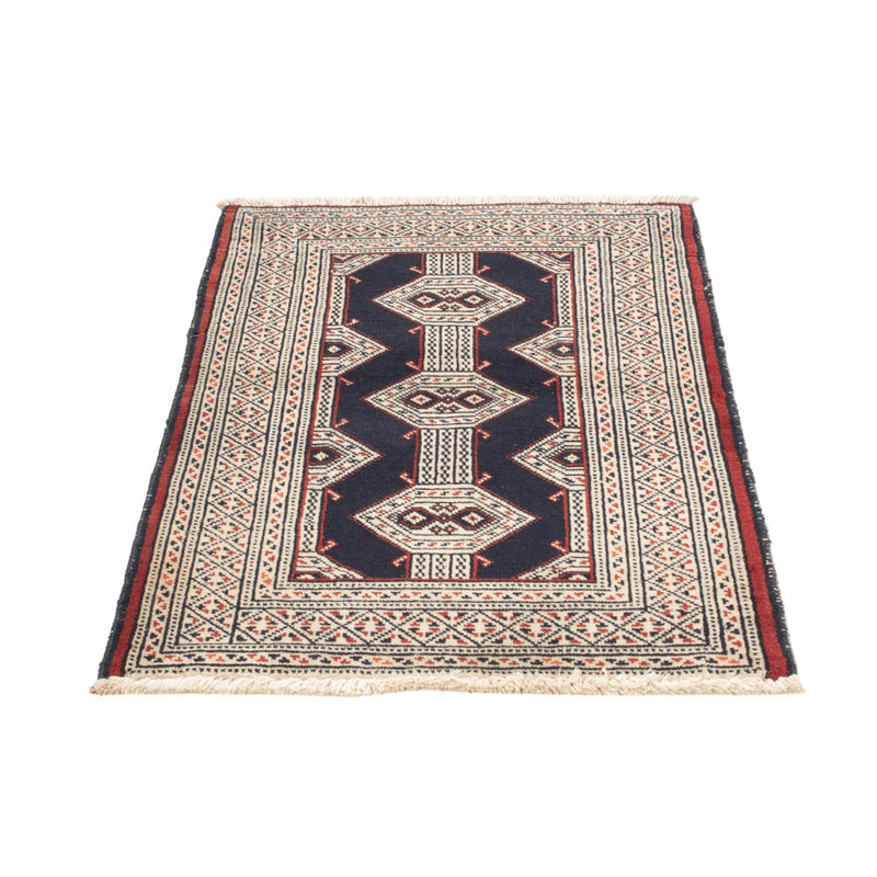 Alfombra Turkaman - 87 x 64 cm - azul oscuro