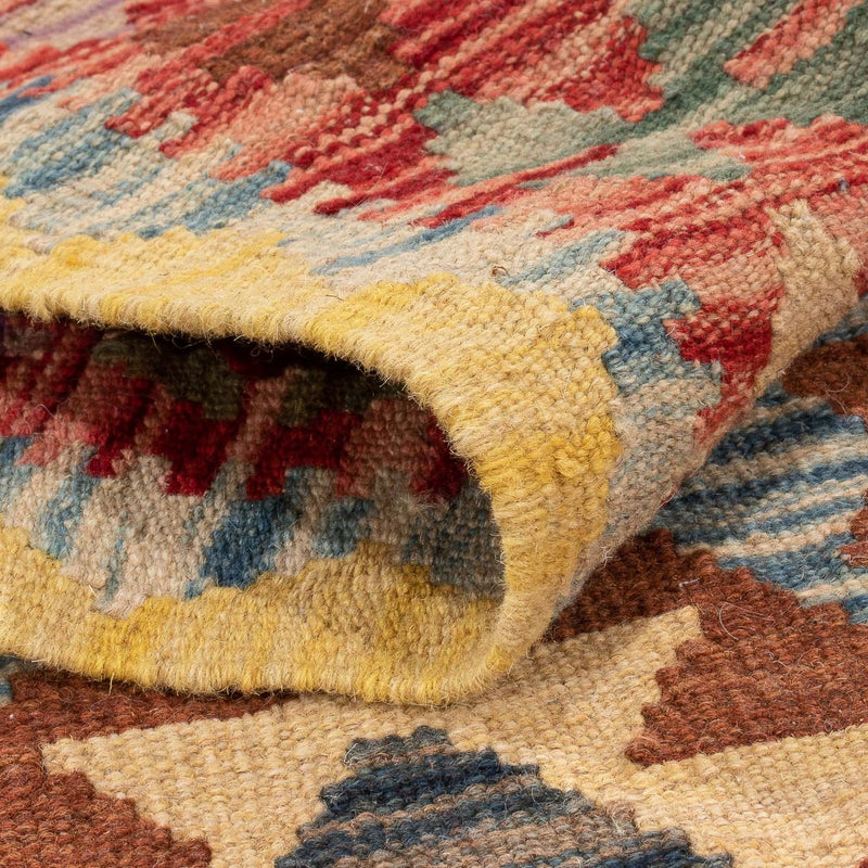 Alfombra de pasillo Alfombra Kelim - Splash - 196 x 100 cm - multicolor