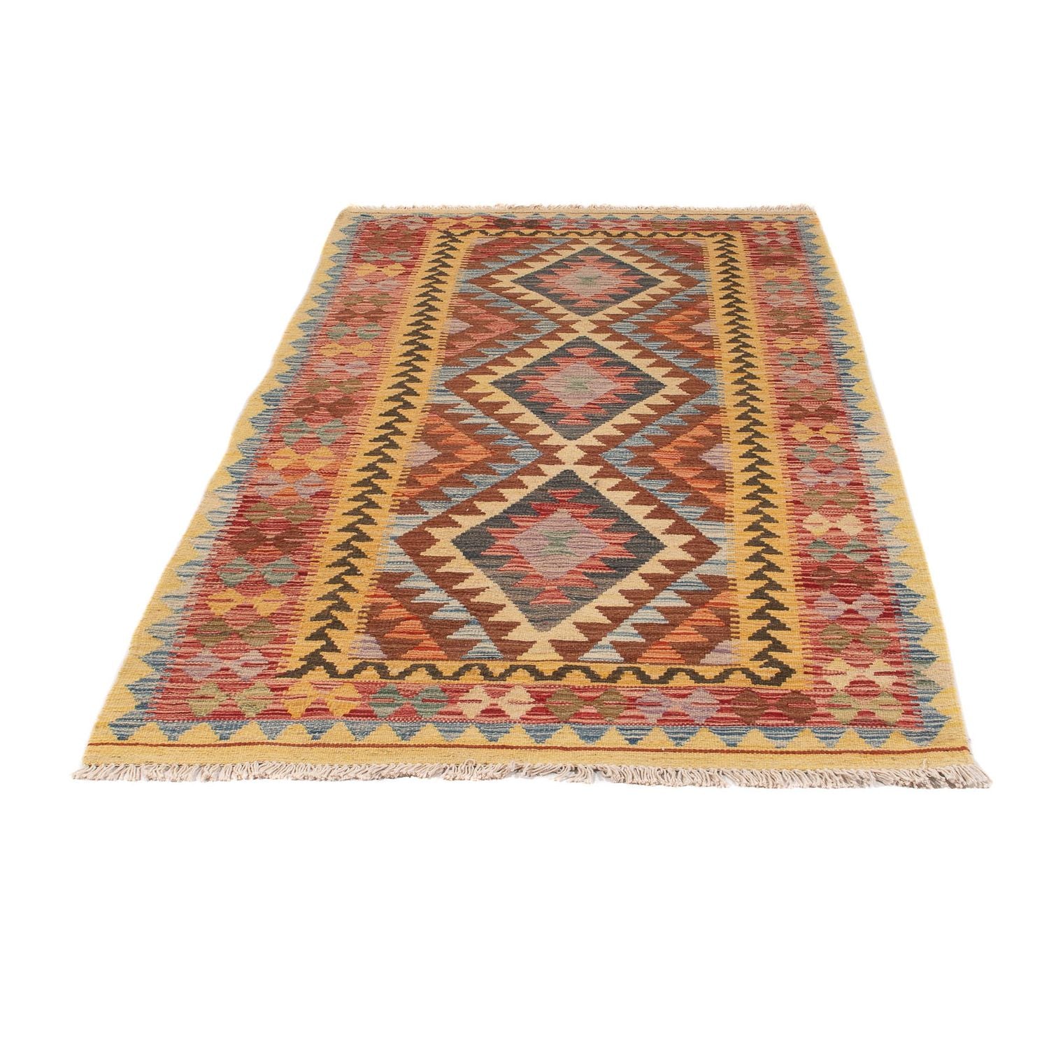 Alfombra de pasillo Alfombra Kelim - Splash - 196 x 100 cm - multicolor