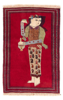 Alfombra Belutsch - 135 x 86 cm - rojo