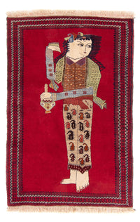 Alfombra Belutsch - 135 x 86 cm - rojo