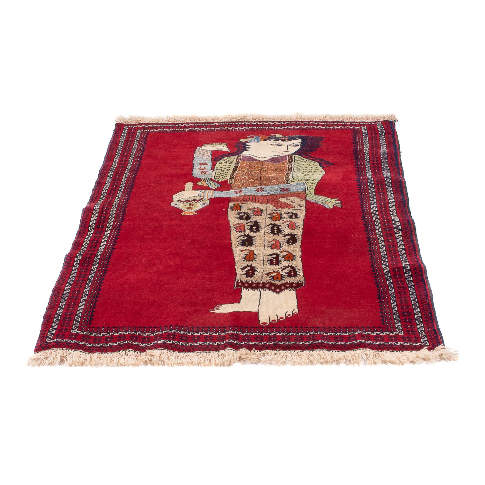 Alfombra Belutsch - 135 x 86 cm - rojo