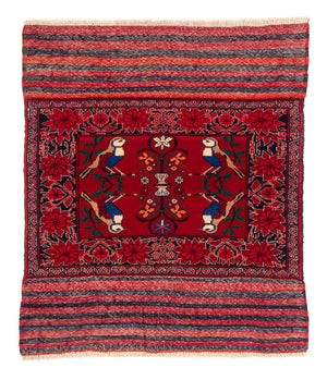 Alfombra Belutsch cuadrado  - 104 x 91 cm - rojo