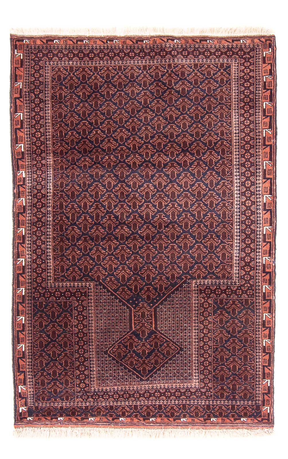 Alfombra Belutsch - Alfombra de Oración - 138 x 93 cm - azul oscuro