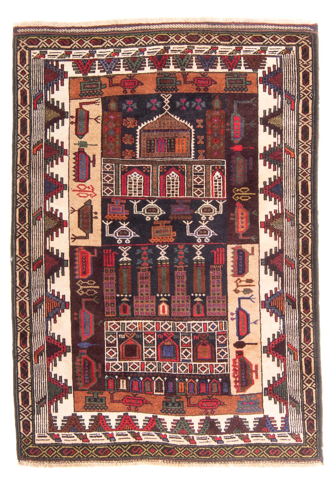 Alfombra Belutsch - Alfombra de Oración - 120 x 85 cm - azul oscuro