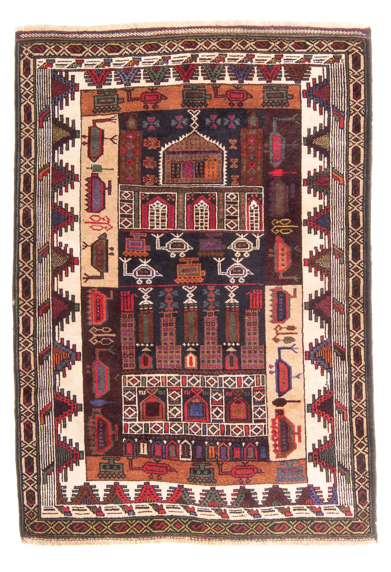 Alfombra Belutsch - Alfombra de Oración - 120 x 85 cm - azul oscuro