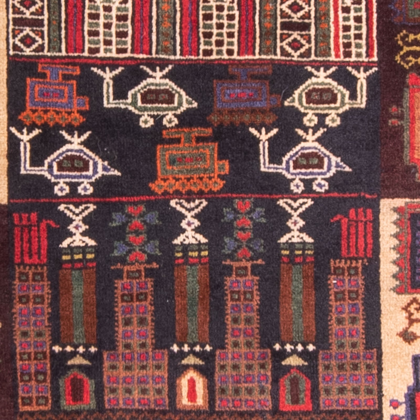 Alfombra Belutsch - Alfombra de Oración - 120 x 85 cm - azul oscuro