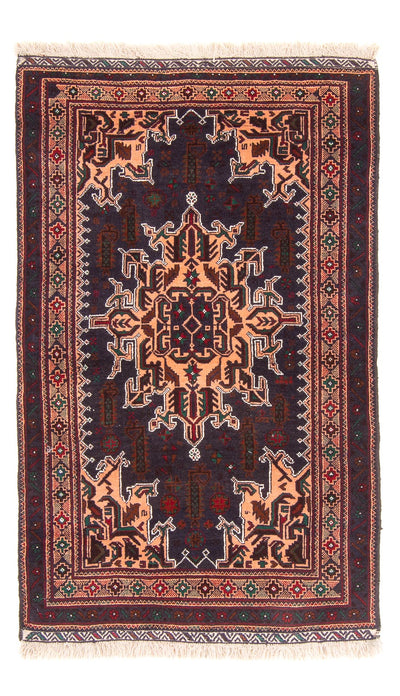 Alfombra Belutsch 89x150cm - Alfombra oriental - azul oscuro