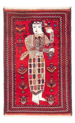 Alfombra Belutsch - 145 x 92 cm - rojo