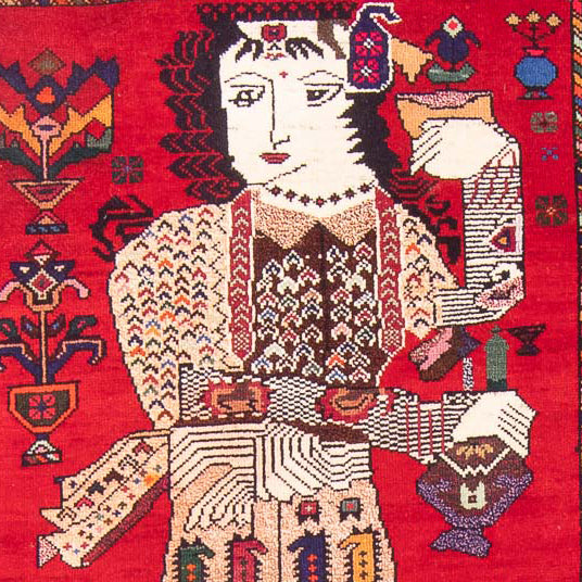 Alfombra Belutsch - 145 x 92 cm - rojo