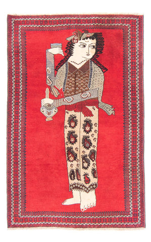 Alfombra Belutsch - 138 x 89 cm - rojo