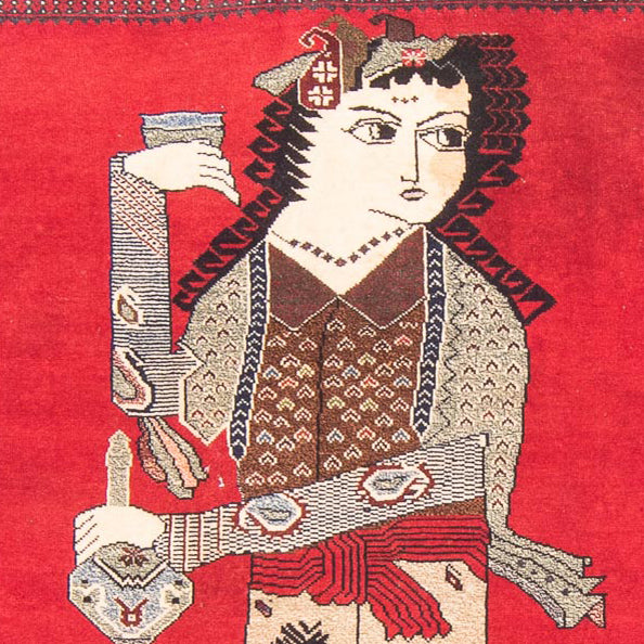 Alfombra Belutsch - 138 x 89 cm - rojo