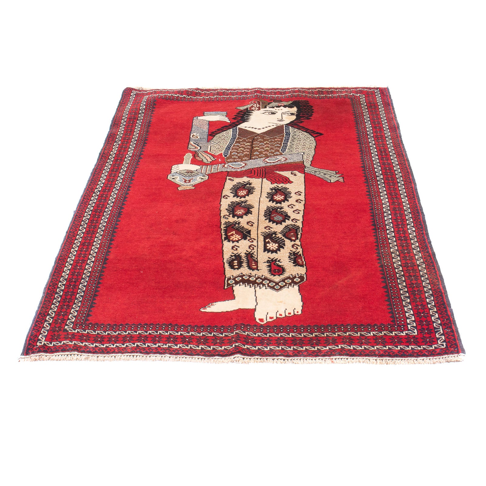 Alfombra Belutsch - 138 x 89 cm - rojo