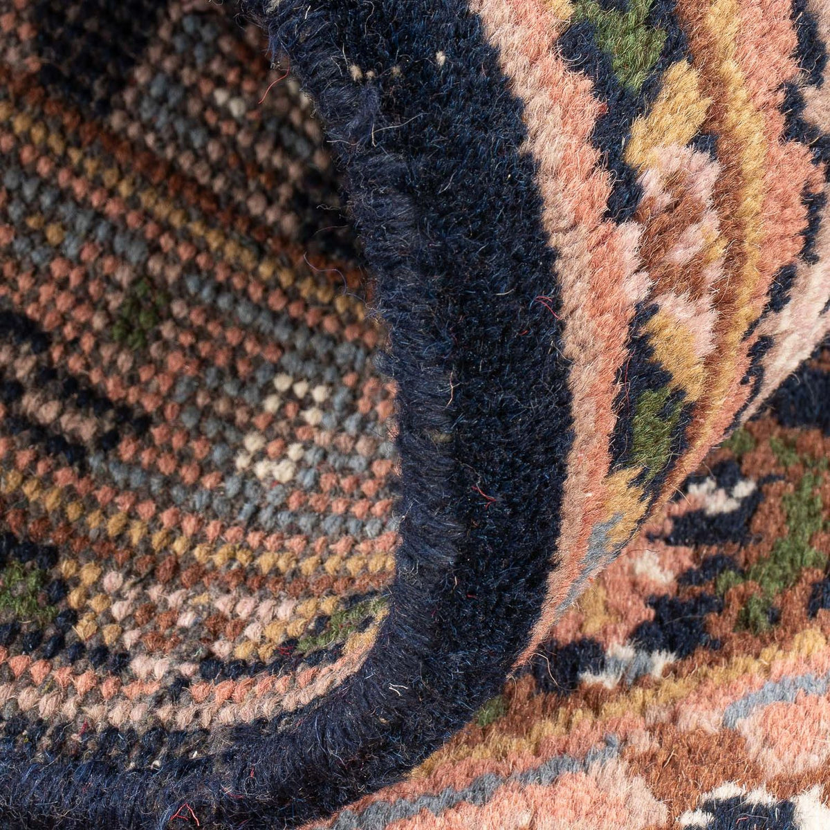 Alfombra oriental - 160 x 90 cm - azul oscuro