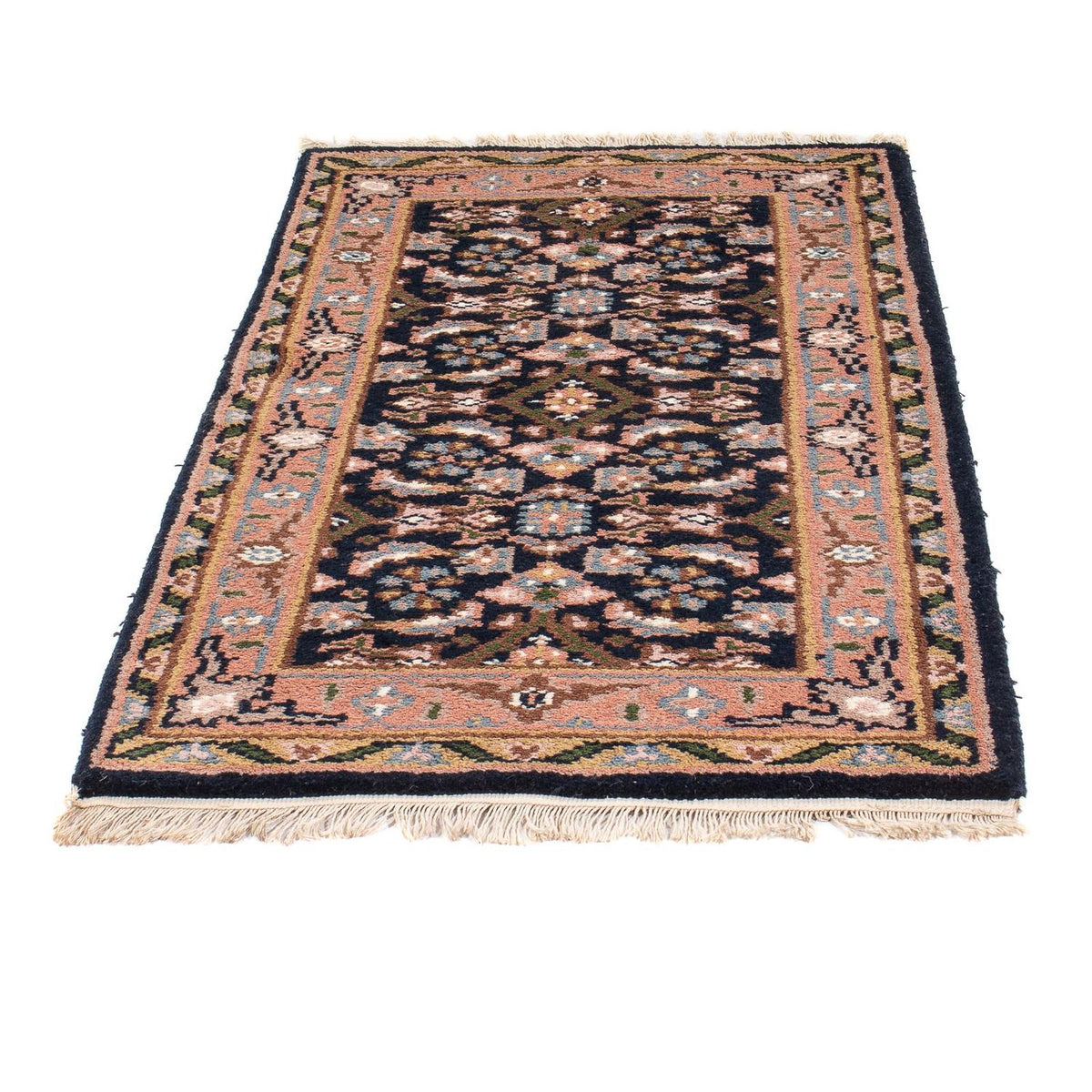 Alfombra oriental - 160 x 90 cm - azul oscuro