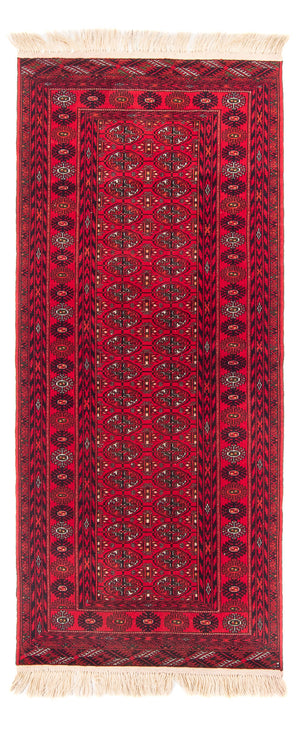 Alfombra de pasillo Alfombra afgana - 200 x 80 cm - rojo