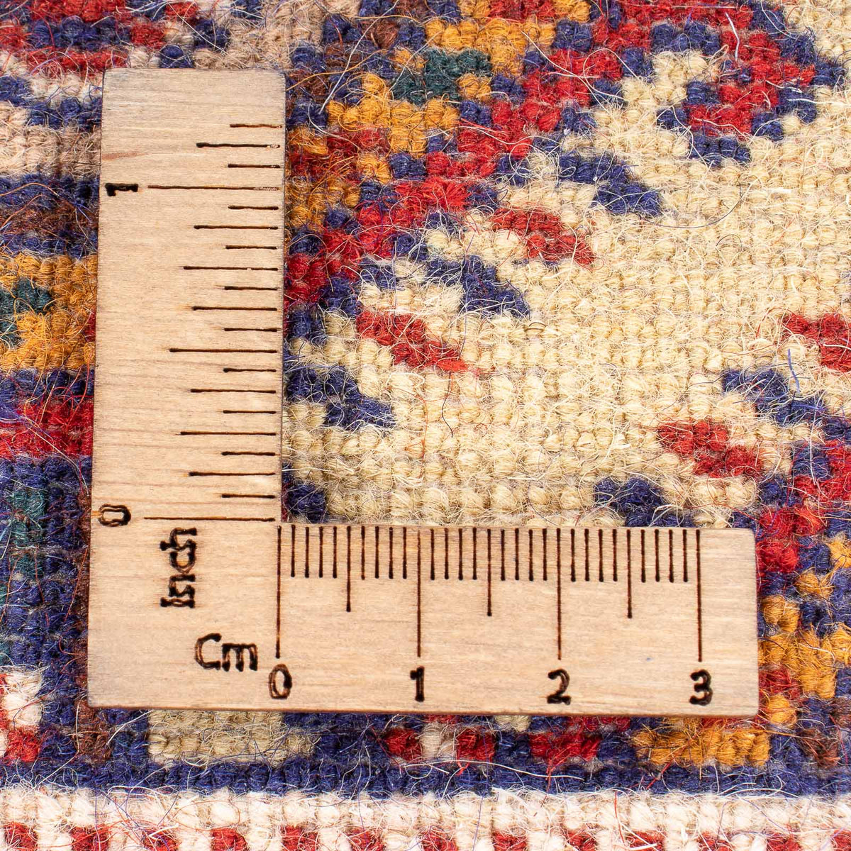 Alfombra de pasillo Alfombra afgana - 390 x 90 cm - beige