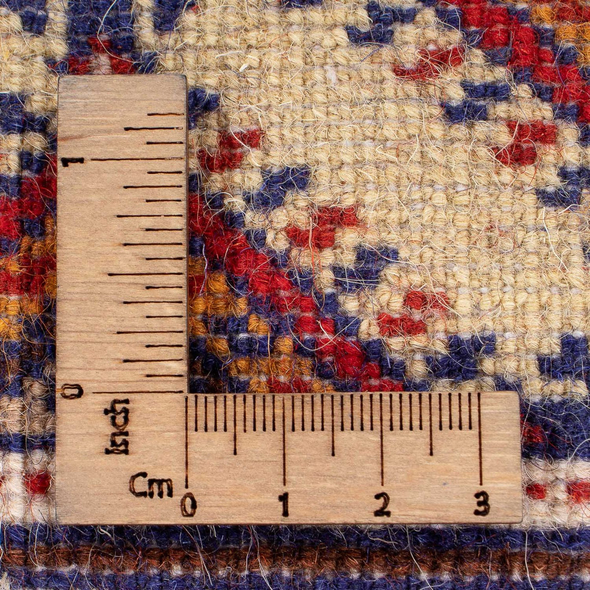 Alfombra de pasillo Alfombra afgana - 390 x 90 cm - beige