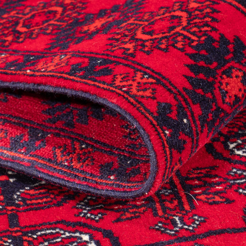 Alfombra de pasillo Alfombra afgana - 258 x 85 cm - rojo