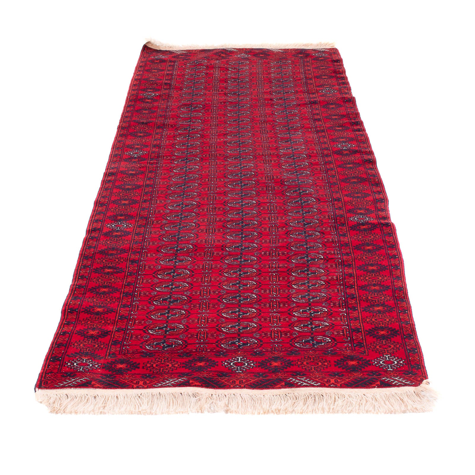Alfombra de pasillo Alfombra afgana - 258 x 85 cm - rojo