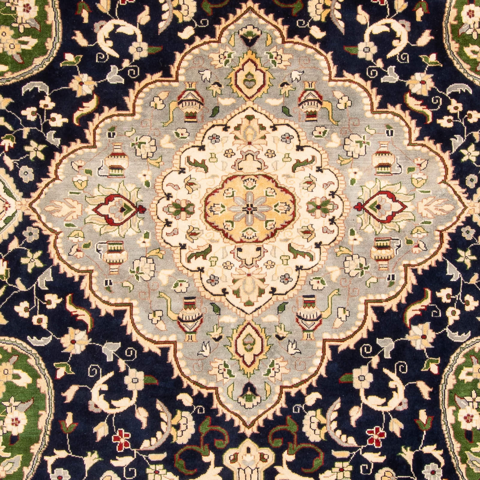 Alfombra afgana - 389 x 296 cm - azul oscuro