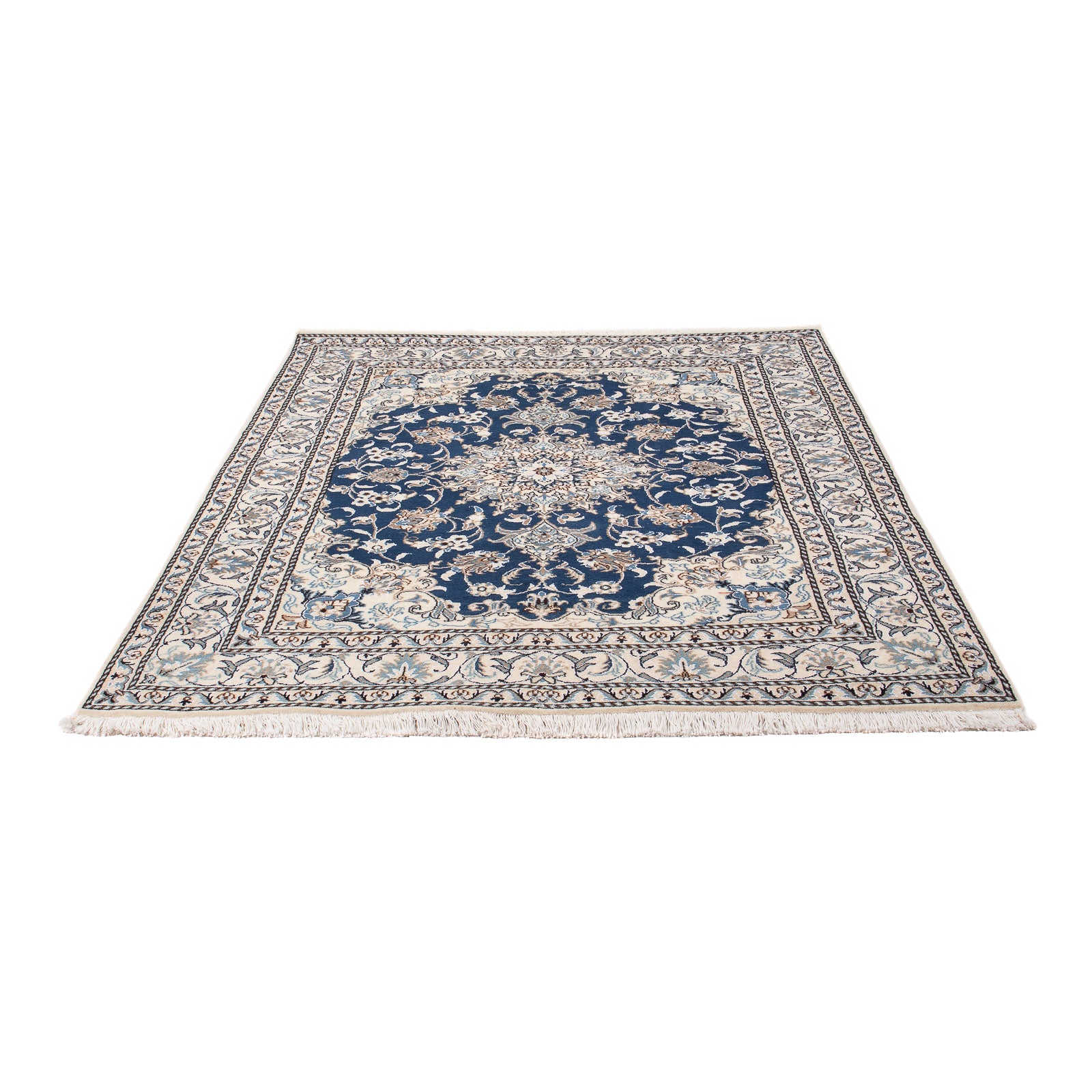 Alfombra Persa - Nain - Real - 190 x 149 cm - azul