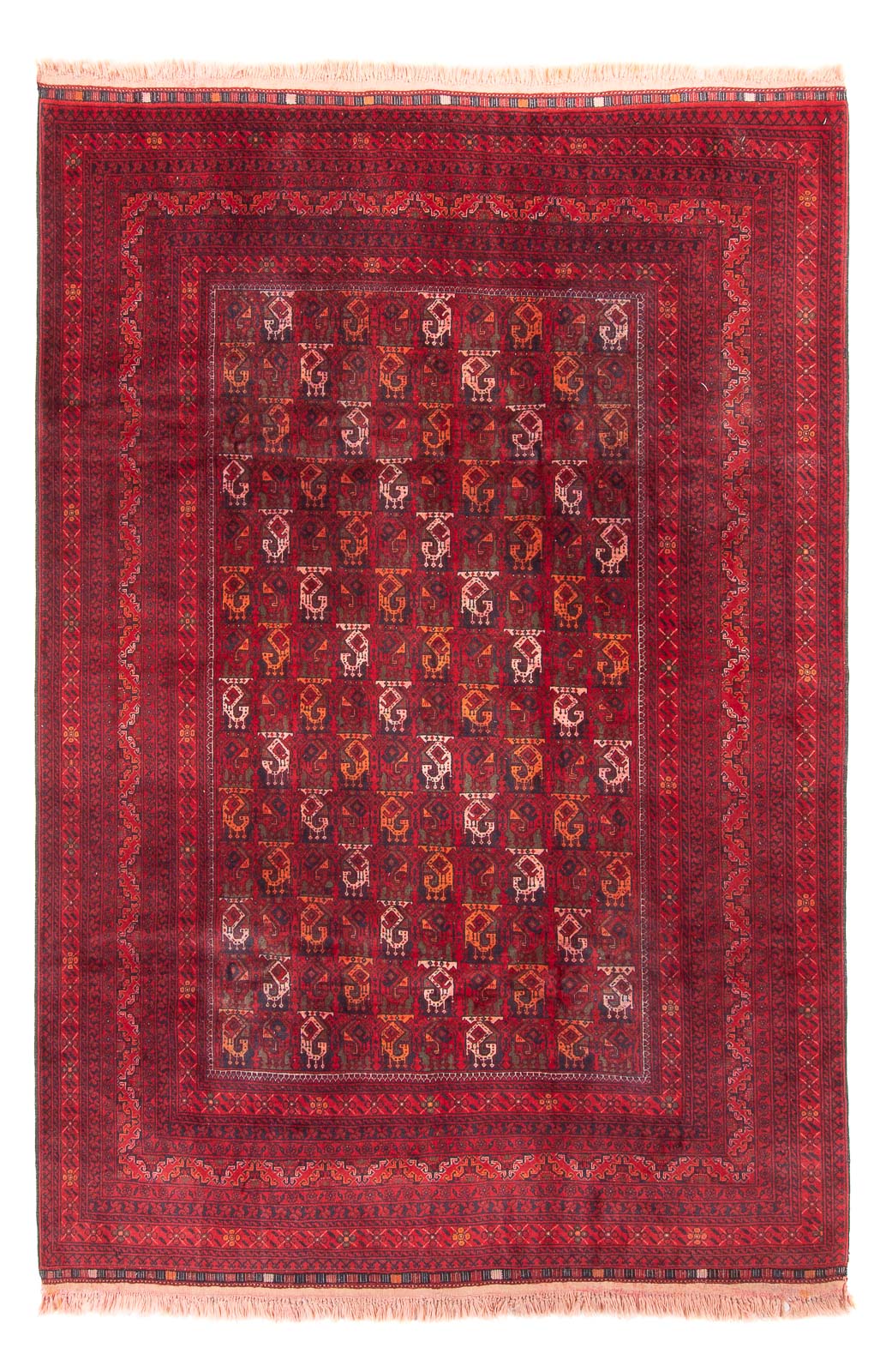 Alfombra afgana - 293 x 202 cm - rojo