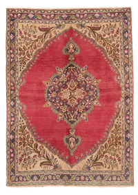 Alfombra persa - Tabriz - 203 x 145 cm - rojo