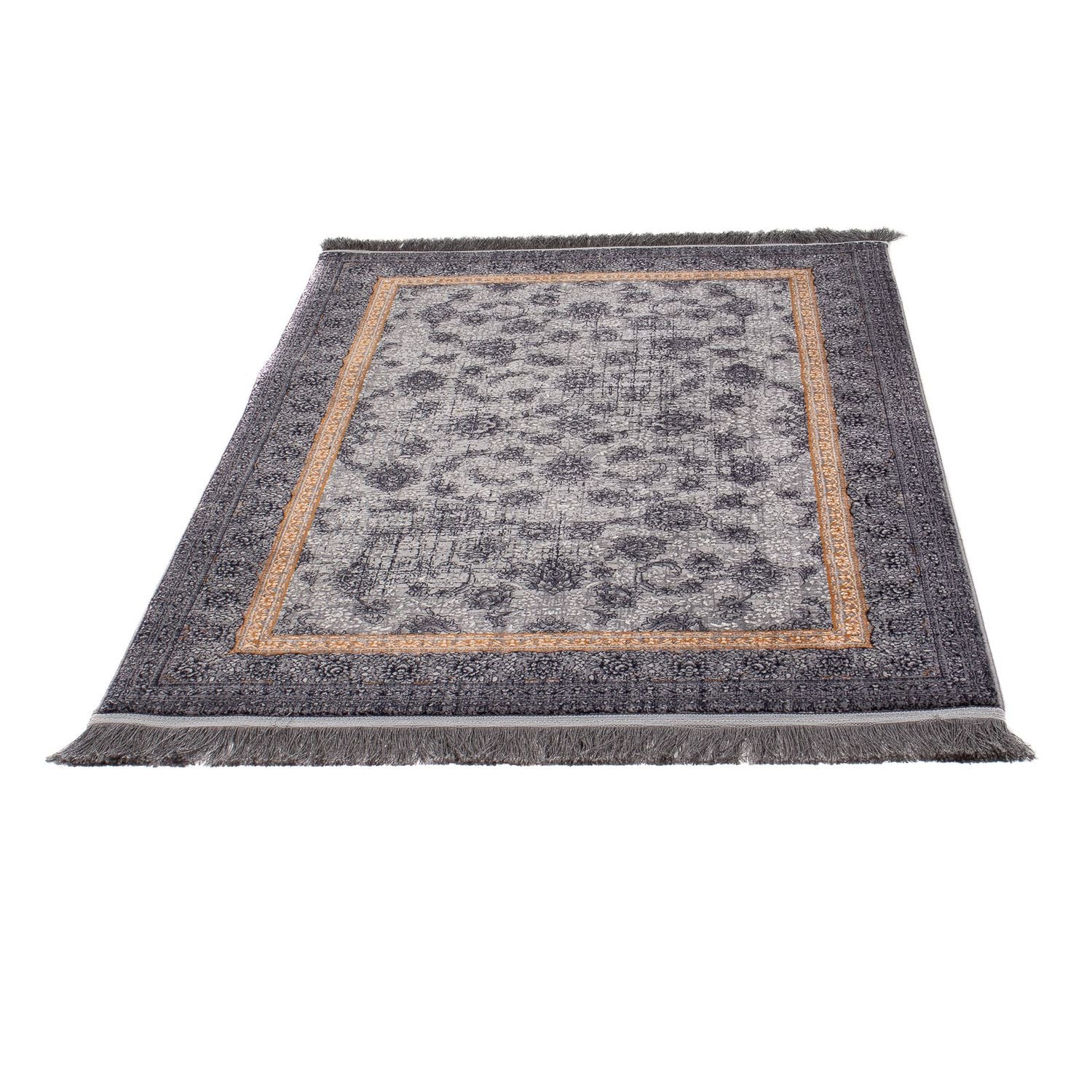 Alfombra tejida oriental - 150 x 100 cm - gris