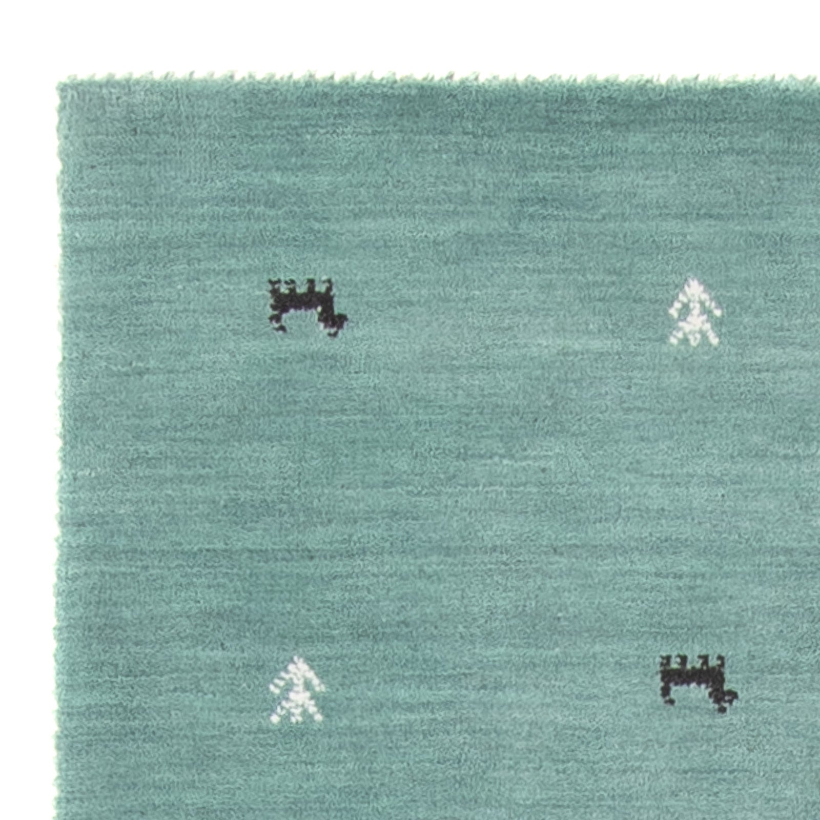 Alfombra de pasillo Alfombra Gabbeh - Softy - 200 x 75 cm - azul claro