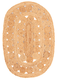 Alfombra de yute - 200 x 140 cm - natural