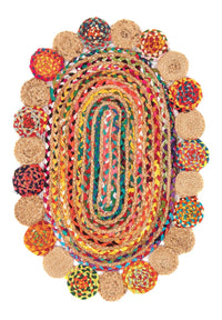 Alfombra de yute - 200 x 140 cm - natural