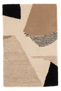 Alfombra de lana - 90 x 60 cm - beige