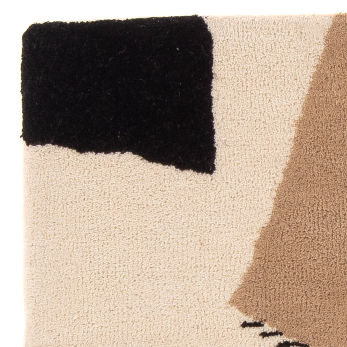 Alfombra de lana - 90 x 60 cm - beige