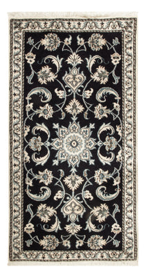 Alfombra persa - Nain - 130 x 70 cm - azul oscuro