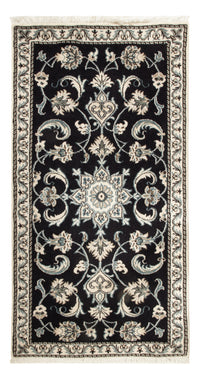 Alfombra persa - Nain - 130 x 70 cm - azul oscuro