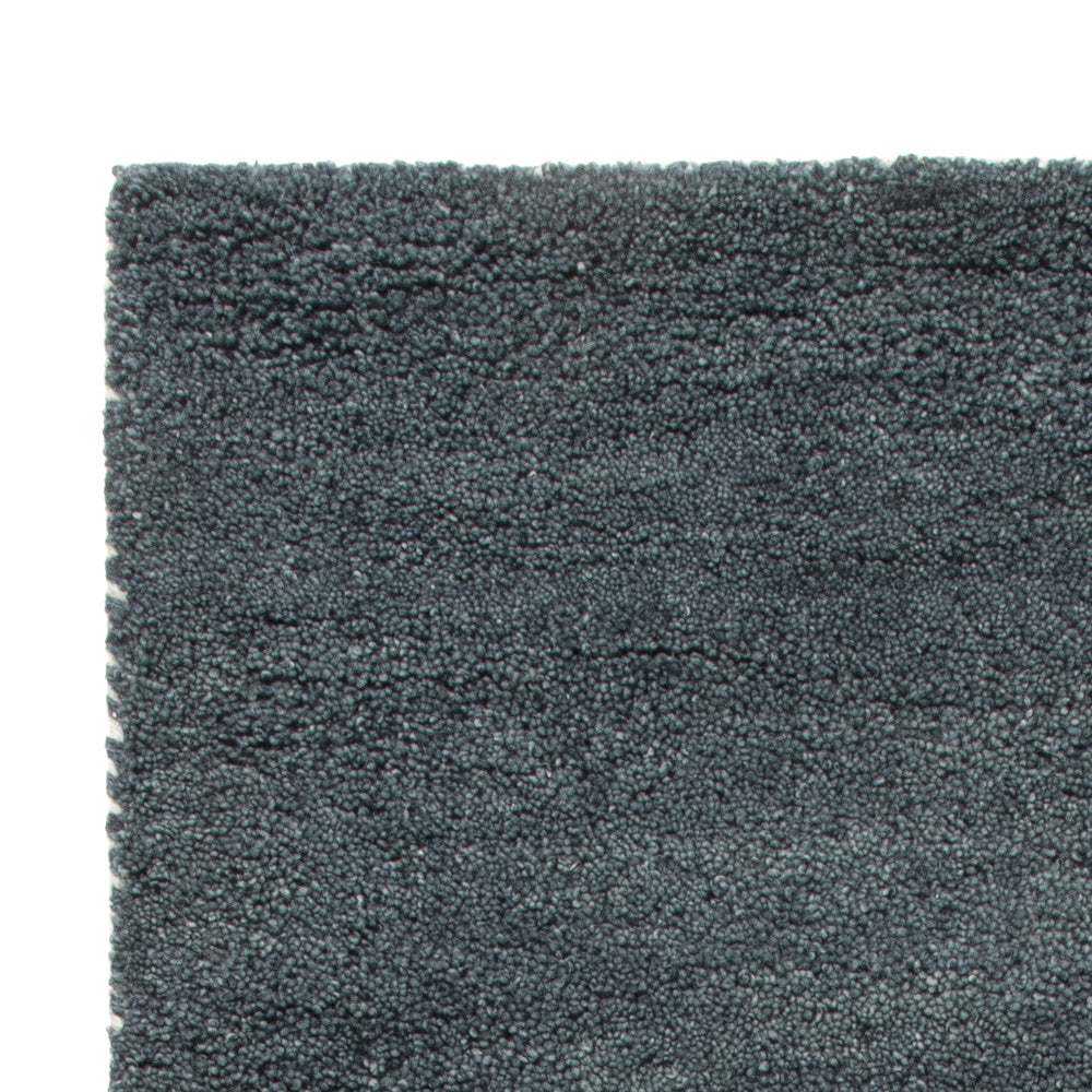 Alfombra de lana - 143 x 72 cm - azul petróleo