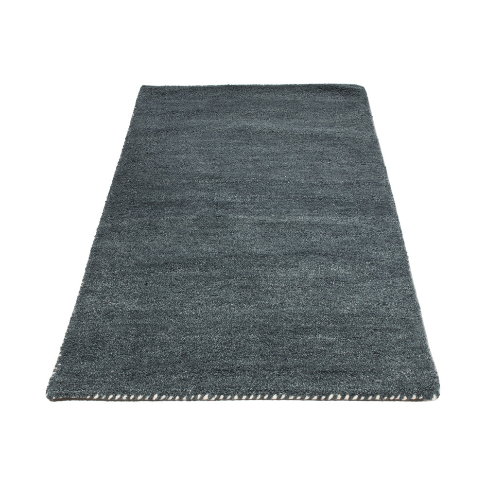 Alfombra de lana - 143 x 72 cm - azul petróleo