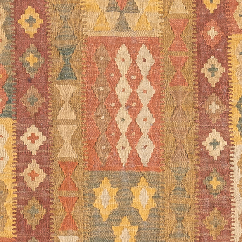 Alfombra de pasillo Alfombra Kelim - Splash - 315 x 95 cm - multicolor