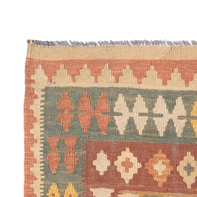 Alfombra de pasillo Alfombra Kelim - Splash - 315 x 95 cm - multicolor