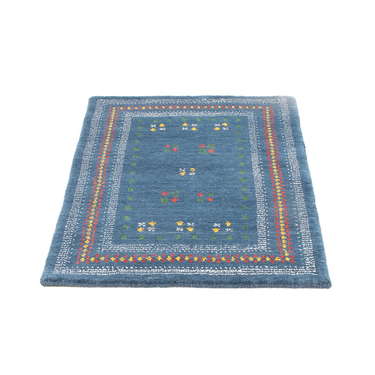 Alfombra Gabbeh - Loribaft Softy - 90 x 60 cm - azul
