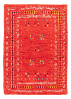 Alfombra Gabbeh - Loribaft Softy - 90 x 60 cm - rojo