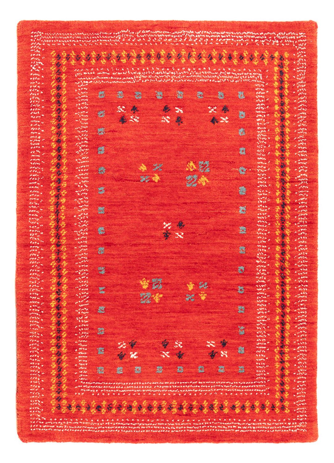 Alfombra Gabbeh - Loribaft Softy - 90 x 60 cm - rojo