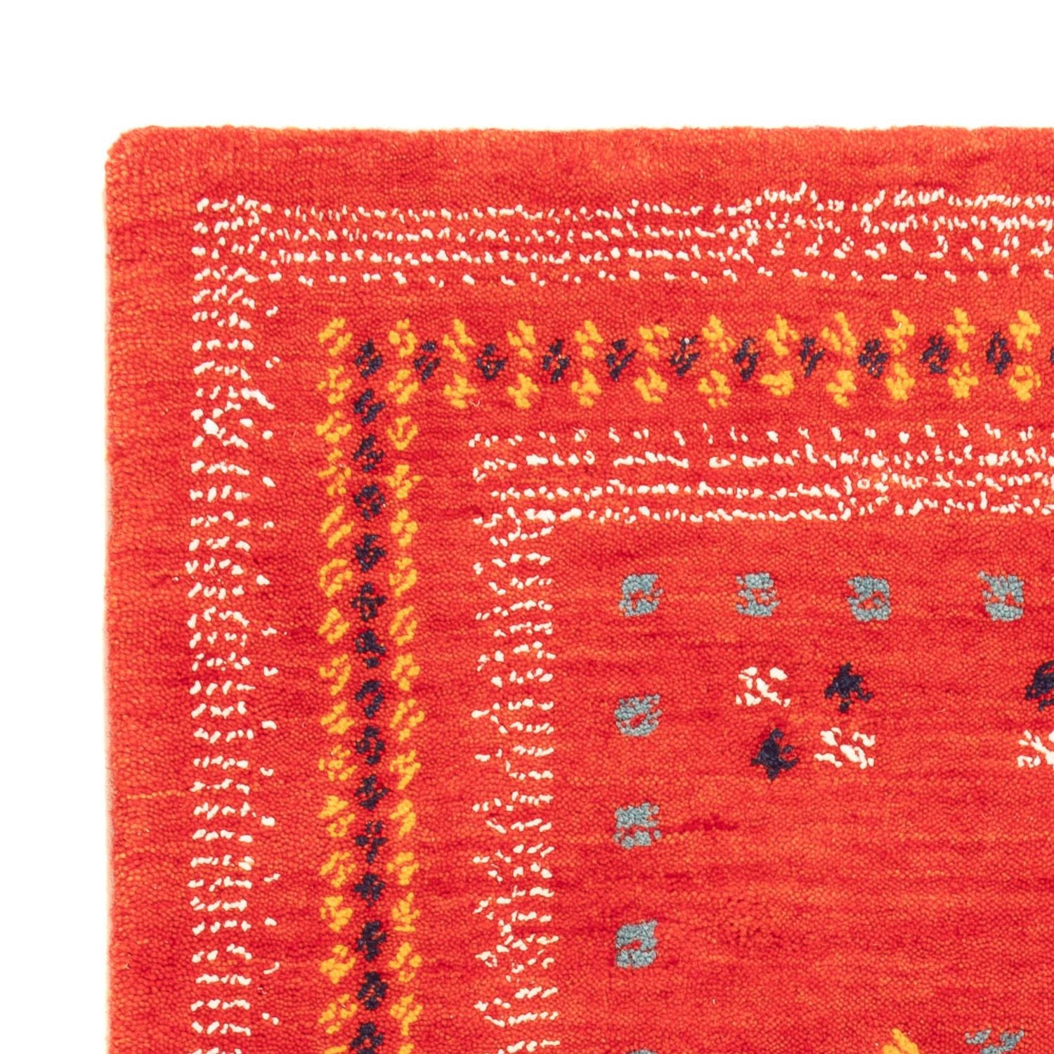 Alfombra Gabbeh - Loribaft Softy - 90 x 60 cm - rojo