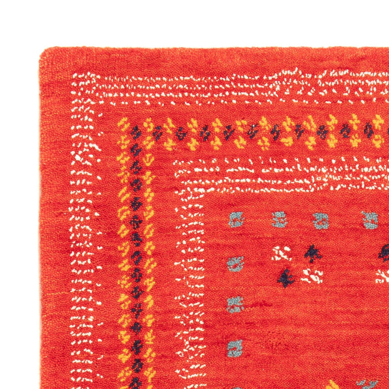 Alfombra Gabbeh - Loribaft Softy - 90 x 60 cm - rojo