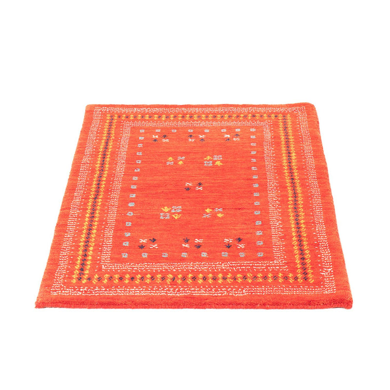 Alfombra Gabbeh - Loribaft Softy - 90 x 60 cm - rojo