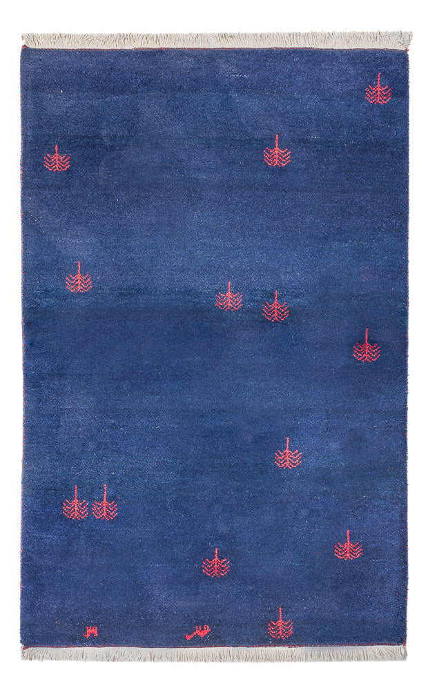 Alfombra Gabbeh - Indus - 180 x 120 cm - azul oscuro