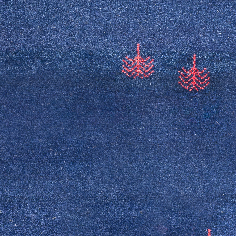 Alfombra Gabbeh - Indus - 180 x 120 cm - azul oscuro